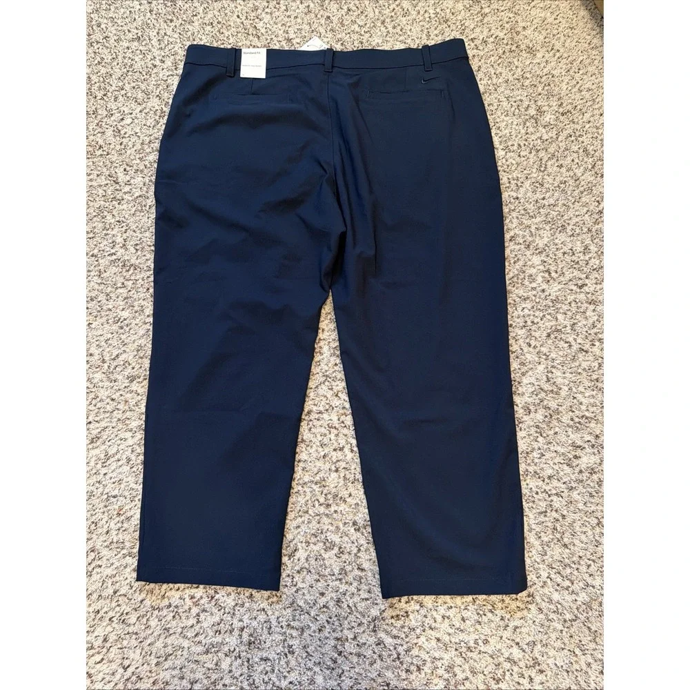Nike NEW Straight Leg Dri Fit Blue Elastic Waist Pants Mens Sz 42x30 Hemmed